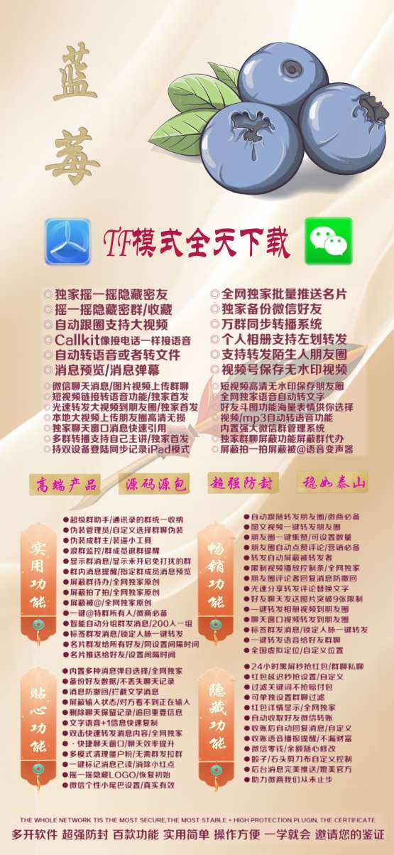 苹果蓝莓_TF微信分身同款_苹果蓝莓官网